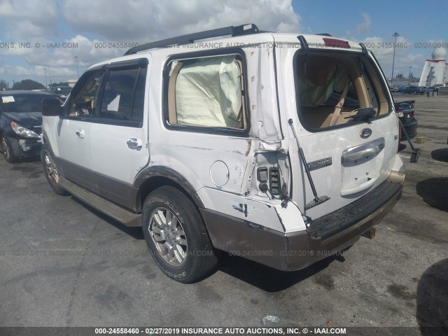 1FMJU1H53DEF70108 - 2013 FORD EXPEDITION XLT/KING RANCH WHITE photo 3