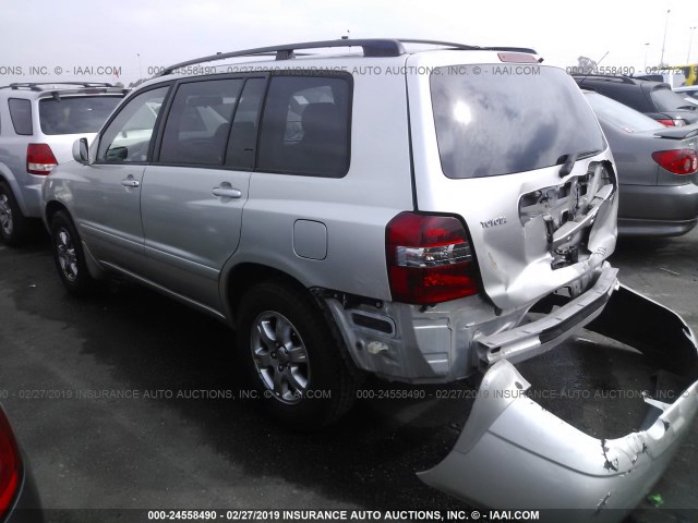 JTEDP21A940010673 - 2004 TOYOTA HIGHLANDER LIMITED SILVER photo 3