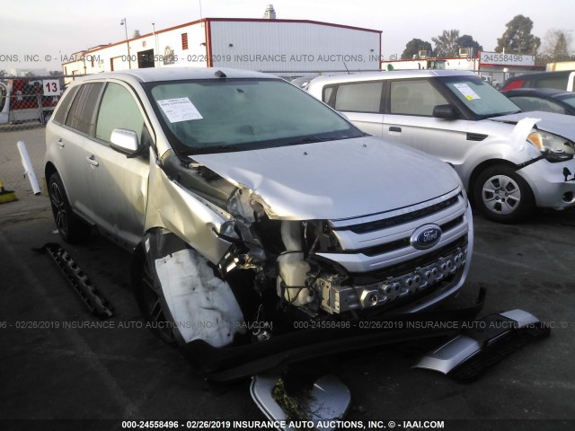 2FMDK3JC9EBB41169 - 2014 FORD EDGE SEL SILVER photo 1