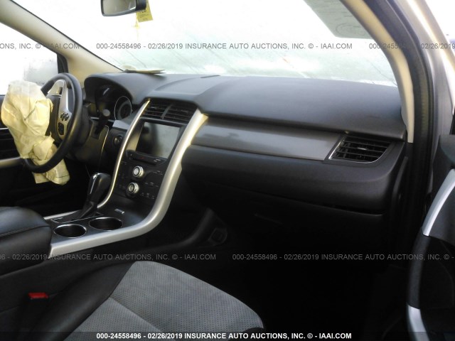 2FMDK3JC9EBB41169 - 2014 FORD EDGE SEL SILVER photo 5