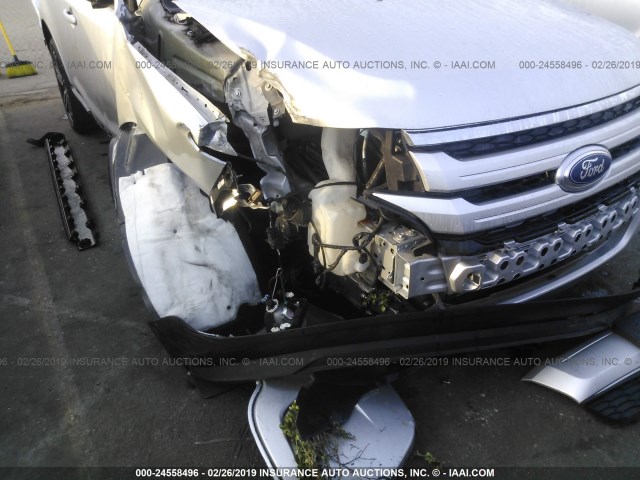 2FMDK3JC9EBB41169 - 2014 FORD EDGE SEL SILVER photo 6