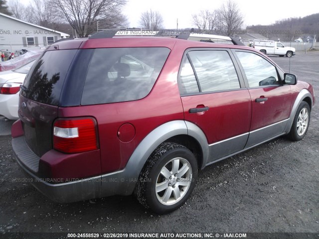 1FMZK041X6GA49478 - 2006 FORD FREESTYLE SE RED photo 4