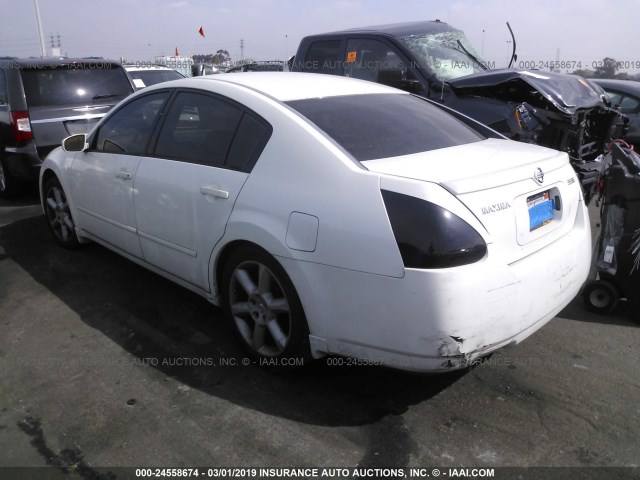 1N4BA41E65C815581 - 2005 NISSAN MAXIMA SE/SL WHITE photo 3