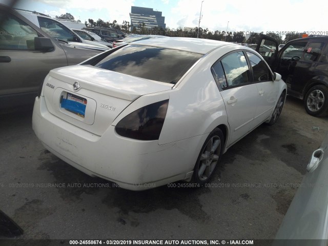 1N4BA41E65C815581 - 2005 NISSAN MAXIMA SE/SL WHITE photo 4