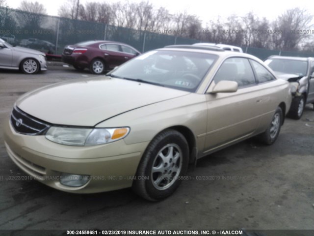 2T1CG22P91C451210 - 2001 TOYOTA CAMRY SOLARA SE GOLD photo 2