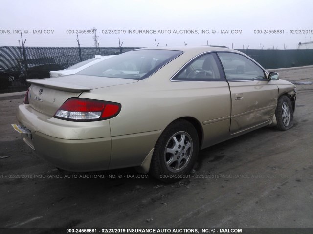 2T1CG22P91C451210 - 2001 TOYOTA CAMRY SOLARA SE GOLD photo 4