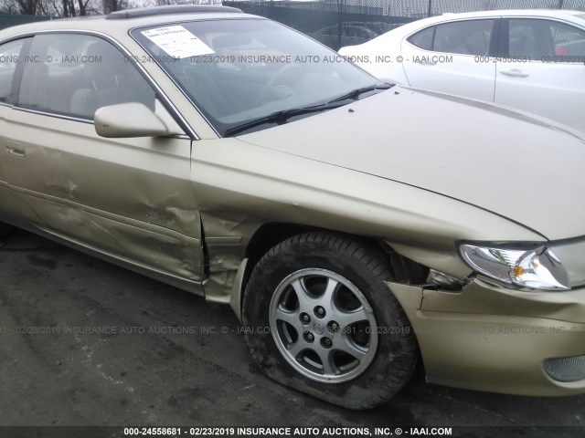 2T1CG22P91C451210 - 2001 TOYOTA CAMRY SOLARA SE GOLD photo 6