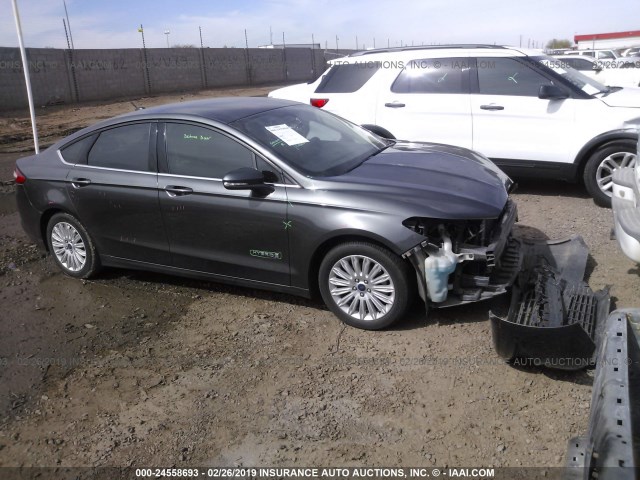 3FA6P0LU0FR105530 - 2015 FORD FUSION SE HYBRID GRAY photo 1