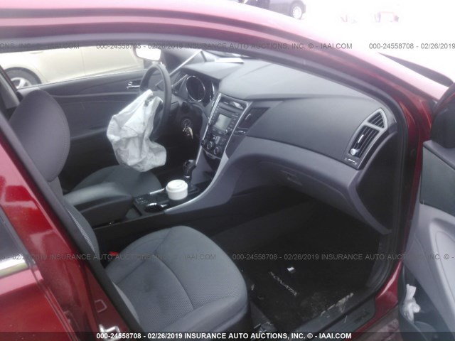 5NPEB4AC5EH812615 - 2014 HYUNDAI SONATA GLS RED photo 5