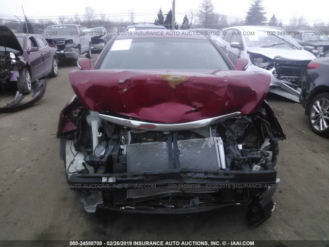 5NPEB4AC5EH812615 - 2014 HYUNDAI SONATA GLS RED photo 6