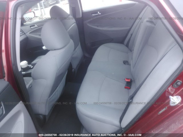 5NPEB4AC5EH812615 - 2014 HYUNDAI SONATA GLS RED photo 8