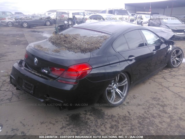 WBS6C9C53ED467273 - 2014 BMW M6 GRAN COUPE BLACK photo 4