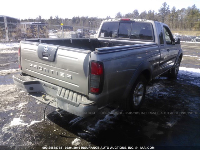 1N6DD26S22C331767 - 2002 NISSAN FRONTIER KING CAB XE GRAY photo 4