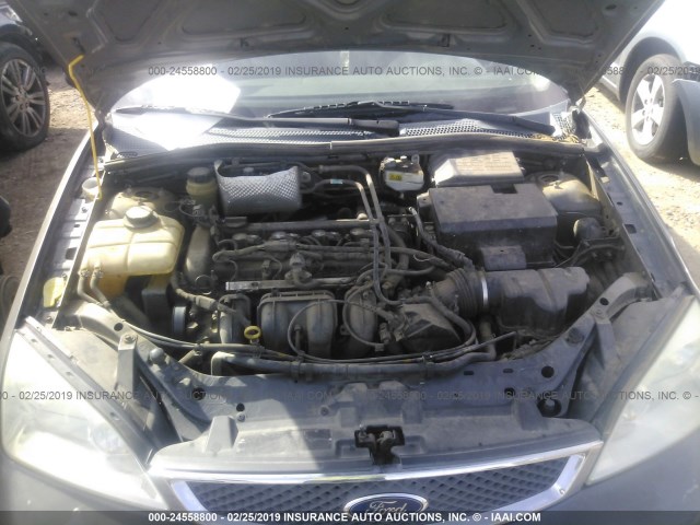 1FAFP34N85W294836 - 2005 FORD FOCUS ZX4 GRAY photo 10