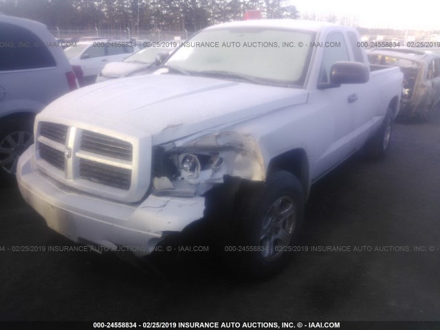 1D7HW42N26S609708 - 2006 DODGE DAKOTA SLT GRAY photo 2