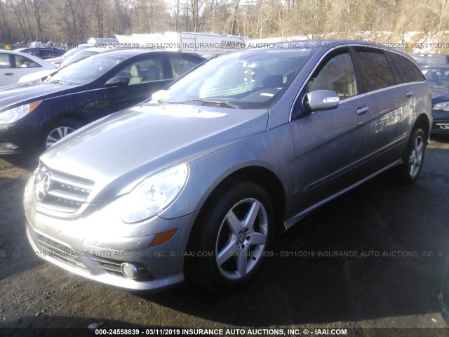 4JGCB6FE2AA110987 - 2010 MERCEDES-BENZ R 350 4MATIC GRAY photo 2