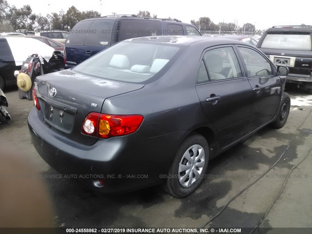 1NXBU4EE6AZ253595 - 2010 TOYOTA COROLLA S/LE/XLE GRAY photo 4