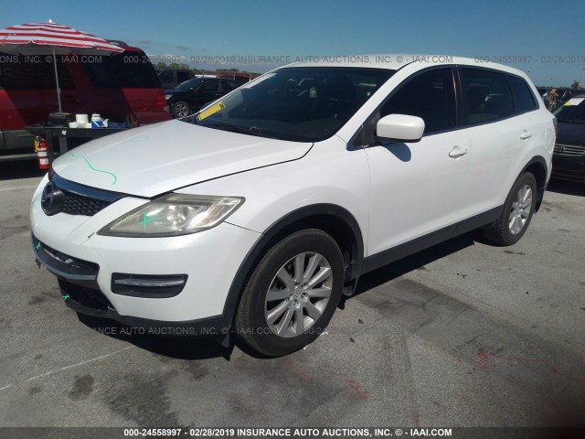 JM3TB28A580152651 - 2008 MAZDA CX-9 WHITE photo 2