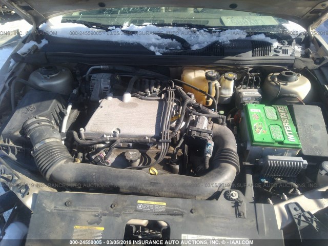 1G1ZT52865F116265 - 2005 CHEVROLET MALIBU LS TAN photo 10