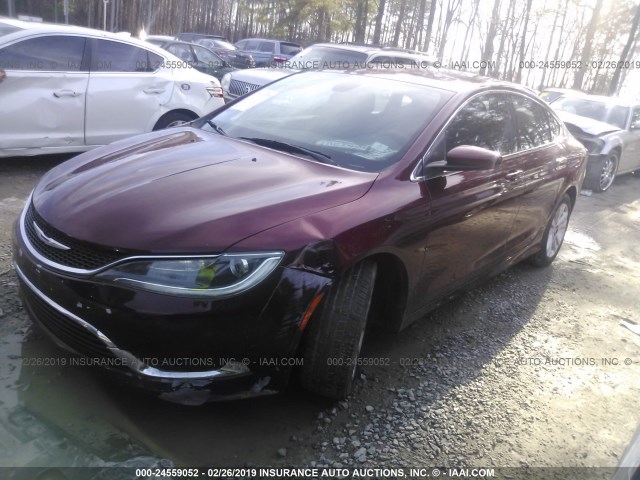 1C3CCCAB4FN650696 - 2015 CHRYSLER 200 LIMITED MAROON photo 2