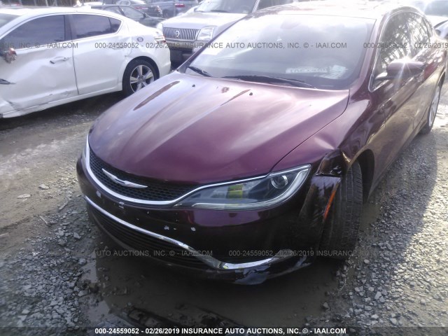 1C3CCCAB4FN650696 - 2015 CHRYSLER 200 LIMITED MAROON photo 6