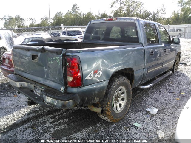 2GCEK13V871131348 - 2007 CHEVROLET SILVERADO K1500 CLASSIC CREW CAB BLUE photo 4