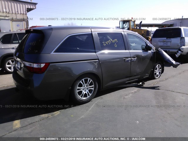 5FNRL5H64BB022933 - 2011 HONDA ODYSSEY EXL GRAY photo 4