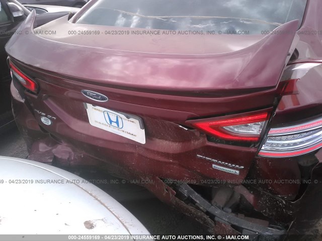 3FA6P0K94DR310262 - 2013 FORD FUSION TITANIUM RED photo 6