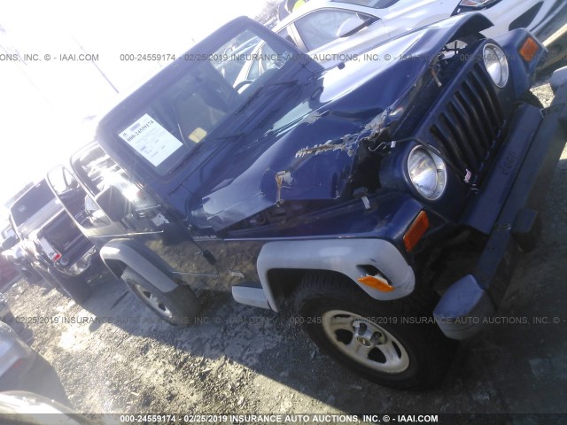 1J4FA29P41P353640 - 2001 JEEP WRANGLER / TJ SE BLUE photo 1