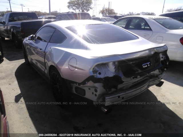 1FA6P8CF0F5343526 - 2015 FORD MUSTANG GT SILVER photo 3