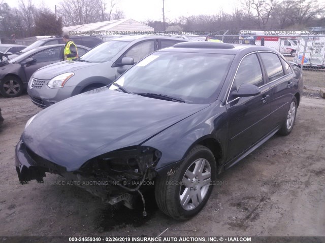 2G1WB5E35E1104153 - 2014 CHEVROLET IMPALA LIMITED LT BLACK photo 2