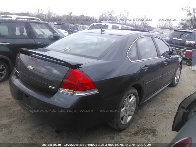 2G1WB5E35E1104153 - 2014 CHEVROLET IMPALA LIMITED LT BLACK photo 4