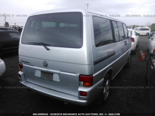 WV2KB47042H019897 - 2002 VOLKSWAGEN EUROVAN GLS SILVER photo 4