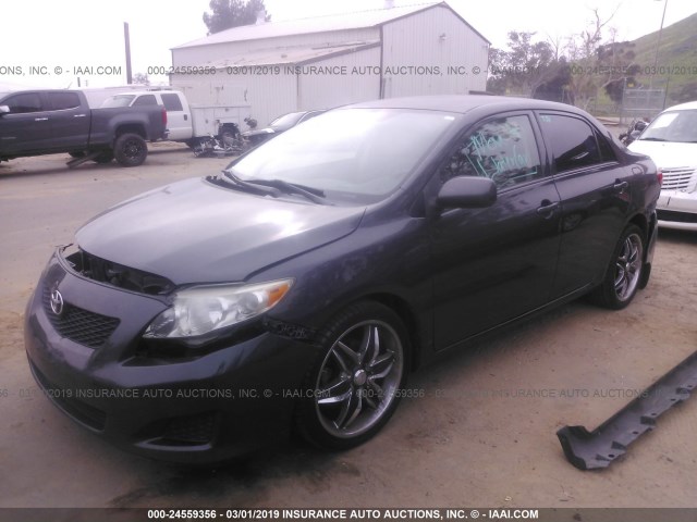 1NXBU40E39Z113765 - 2009 TOYOTA COROLLA S/LE/XLE GRAY photo 2