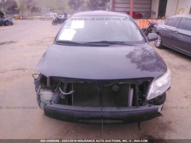 1NXBU40E39Z113765 - 2009 TOYOTA COROLLA S/LE/XLE GRAY photo 6