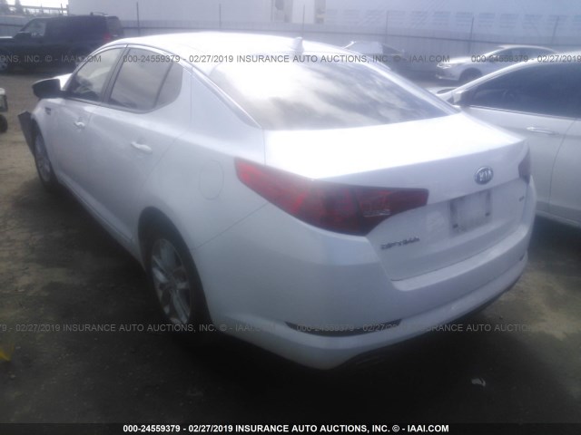 KNAGM4A7XD5377799 - 2013 KIA OPTIMA LX WHITE photo 3