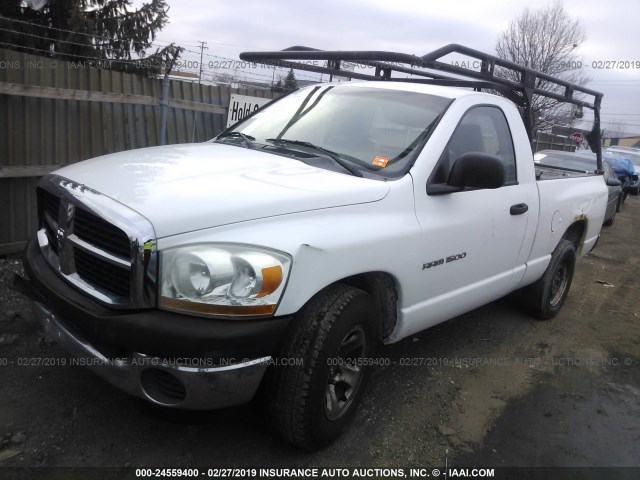 1D7HA16K56J145977 - 2006 DODGE RAM 1500 ST WHITE photo 2