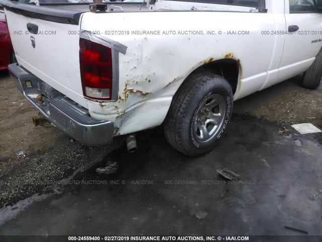 1D7HA16K56J145977 - 2006 DODGE RAM 1500 ST WHITE photo 6