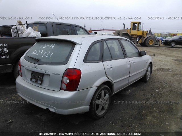 JM1BJ245131218177 - 2003 MAZDA PROTEGE PR5 SILVER photo 4