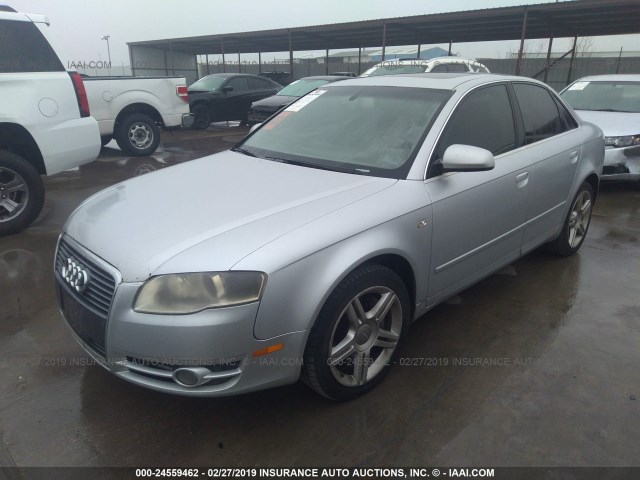 WAUDF78E46A038405 - 2006 AUDI A4 2.0T QUATTRO SILVER photo 2