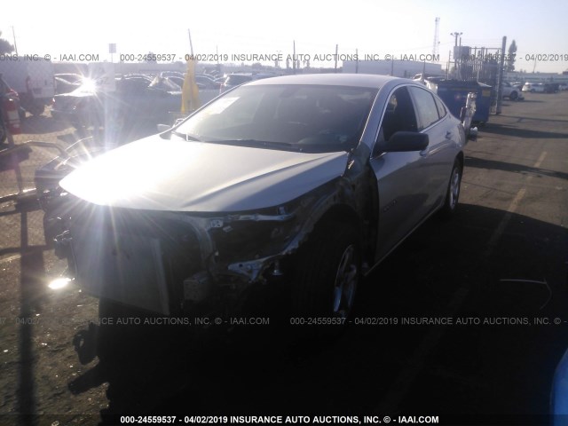 1G1ZB5ST0HF213909 - 2017 CHEVROLET MALIBU LS SILVER photo 2