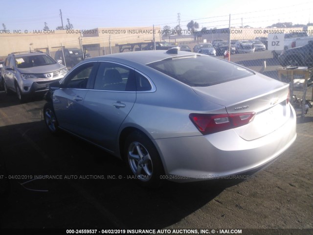 1G1ZB5ST0HF213909 - 2017 CHEVROLET MALIBU LS SILVER photo 3