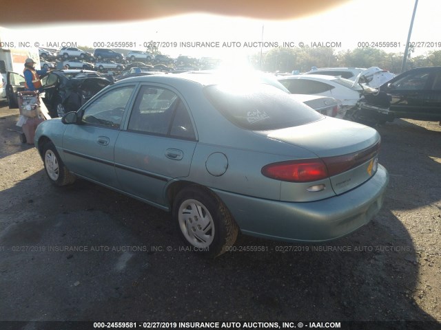 1FAFP10P3WW301110 - 1998 FORD ESCORT LX GREEN photo 3