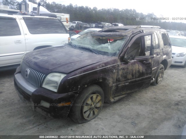 4M2EU48E28UJ02075 - 2008 MERCURY MOUNTAINEER PREMIER PURPLE photo 2