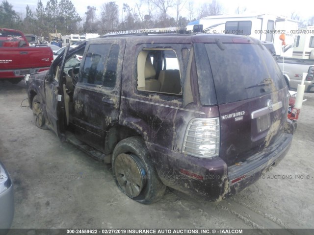 4M2EU48E28UJ02075 - 2008 MERCURY MOUNTAINEER PREMIER PURPLE photo 3