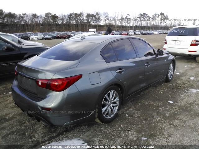 JN1BV7AR6FM414839 - 2015 INFINITI Q50 PREMIUM/SPORT GRAY photo 4