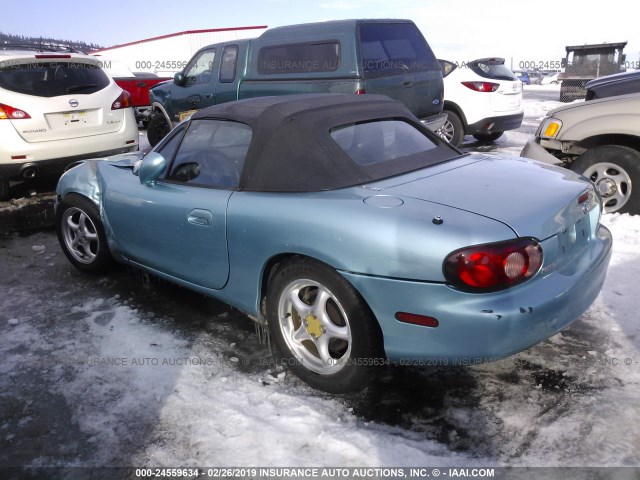 JM1NB353520221942 - 2002 MAZDA MX-5 MIATA LS BLUE photo 3