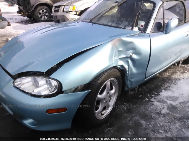 JM1NB353520221942 - 2002 MAZDA MX-5 MIATA LS BLUE photo 6