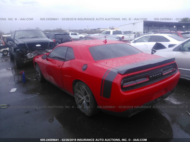 2C3CDZFJ8FH822091 - 2015 DODGE CHALLENGER R/T SCAT PACK RED photo 3