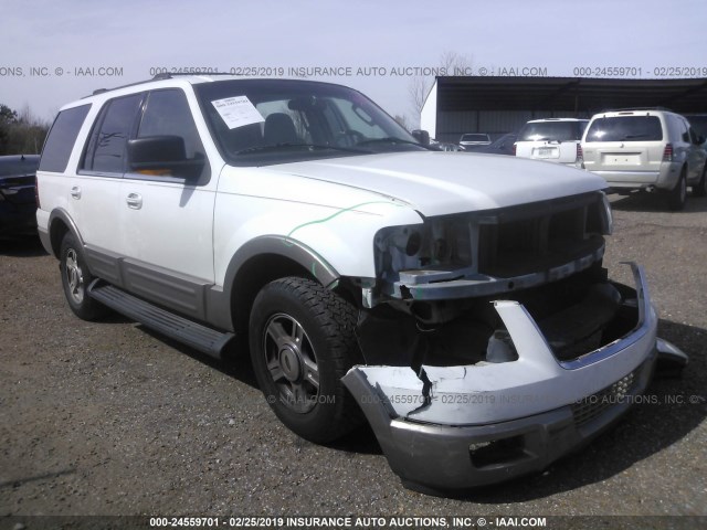 1FMRU17WX3LA75265 - 2003 FORD EXPEDITION EDDIE BAUER WHITE photo 1